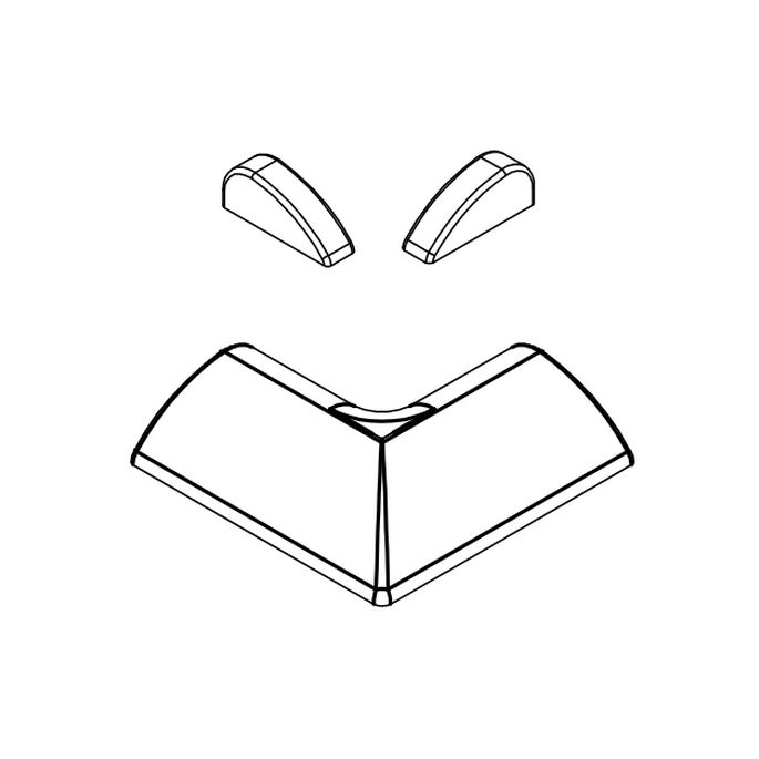 HSK E100211-18-41 Abdeckkappen für Schweller, chrom