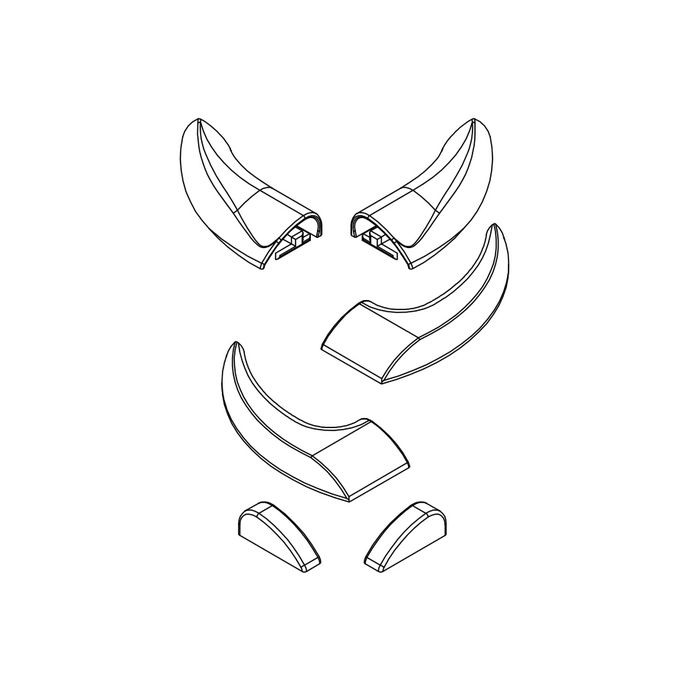 HSK E100211-7-04 cover caps for water sill, white