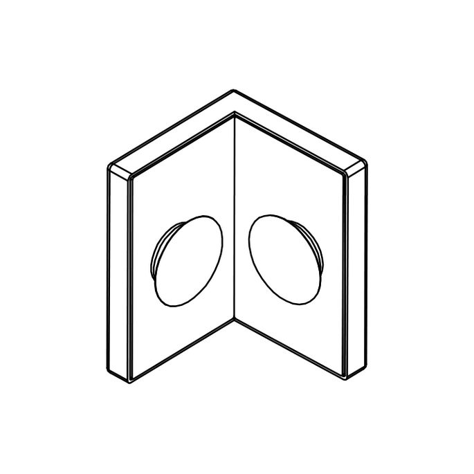 HSK E88318-41 Glashalterung Chrom