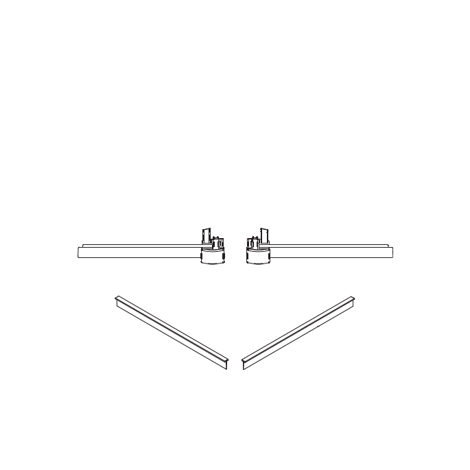 HSK Exklusiv E85058 glasdorpellijsten met eindkapjes voor 4-delige vijfhoek L + R, 6mm *niet meer leverbaar*