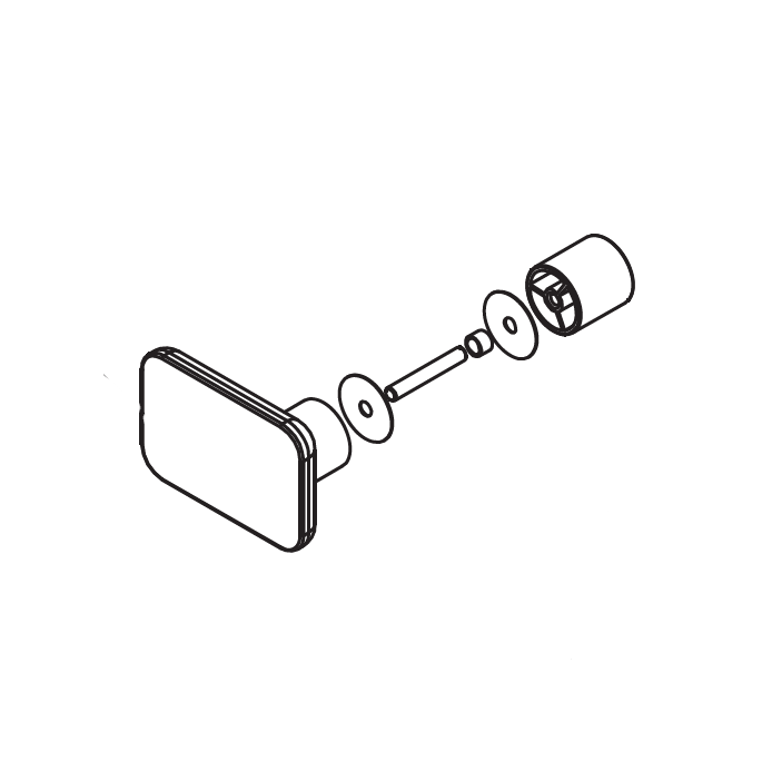 HSK Premium Softcube E79140-20 knopgreep softcube, chroom *niet meer leverbaar*