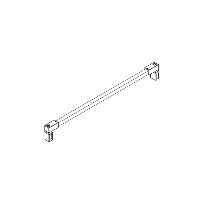 HSK Walk In Atelier E78341 stabilization support glass/glass mount chrome *no longer available*