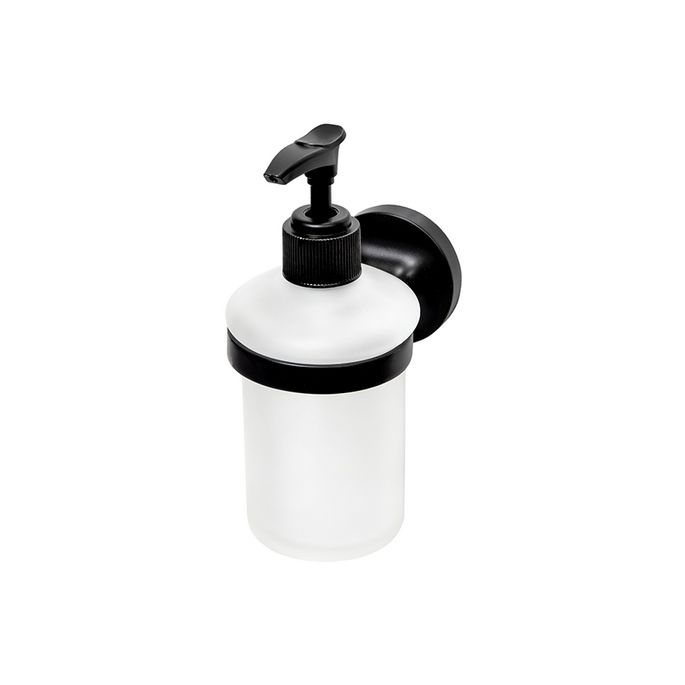 Haceka Aspen 1209516 zeepdispenser gesatineerd glas/ mat zwart