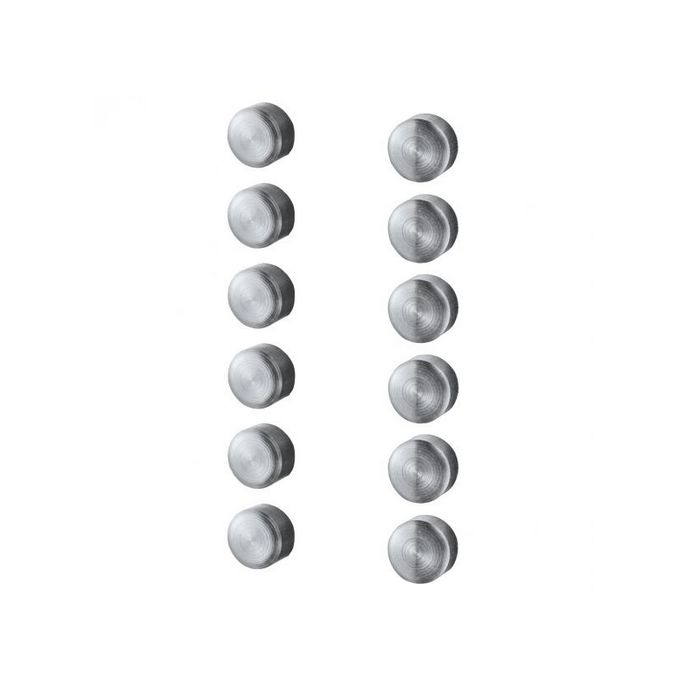 Haceka Ixi 1208504 cover caps set/12 brushed stainless steel PVC