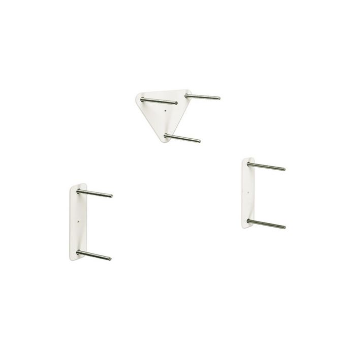 Handicare (Linido) LI0122508402 Satz Gegenplatten für Duschsitze Edelstahl beschichtet weiß