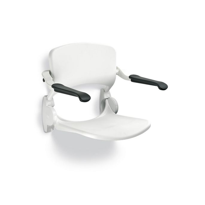 Handicare (Linido) LI2203200602 shower seat with backrest and armrests folding white