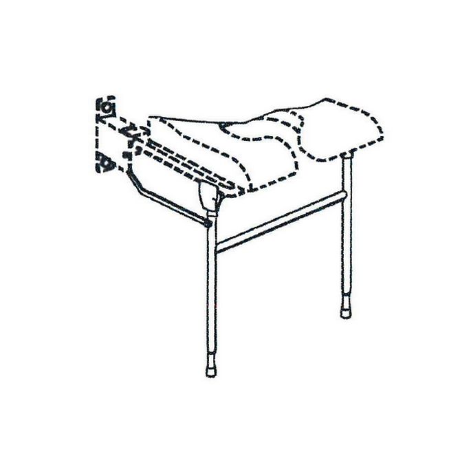 Handicare (Linido) LI2214001402 auxiliary leg set for shower seat stainless steel coated white