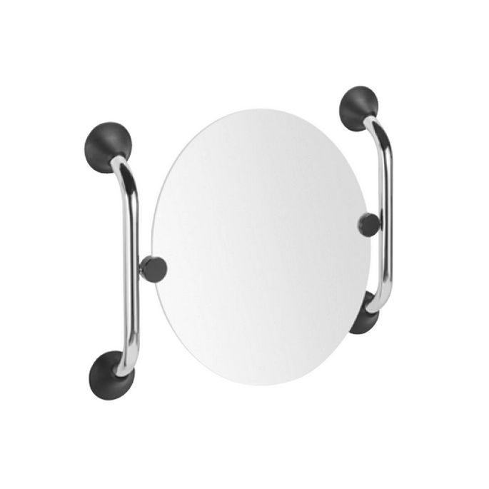 Handicare (Linido) LI2642001211 garniture for tilt mirror stainless steel polished (anthracite covers)