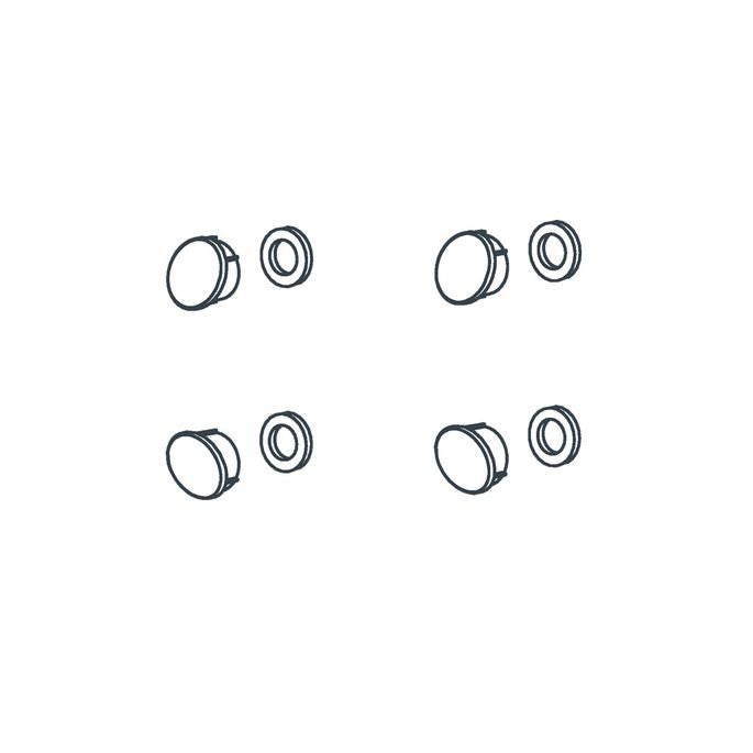 Handicare (Linido) LI2801000011 Schraubkapsel-Set für Duschsitz LI2201.200 anthrazit