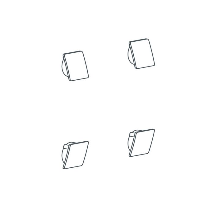 Handicare (Linido) LI2826003602 screw capset folding toilet rail white