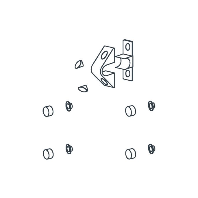 Handicare (Linido) LI2881000602 plastic rings and cover caps white