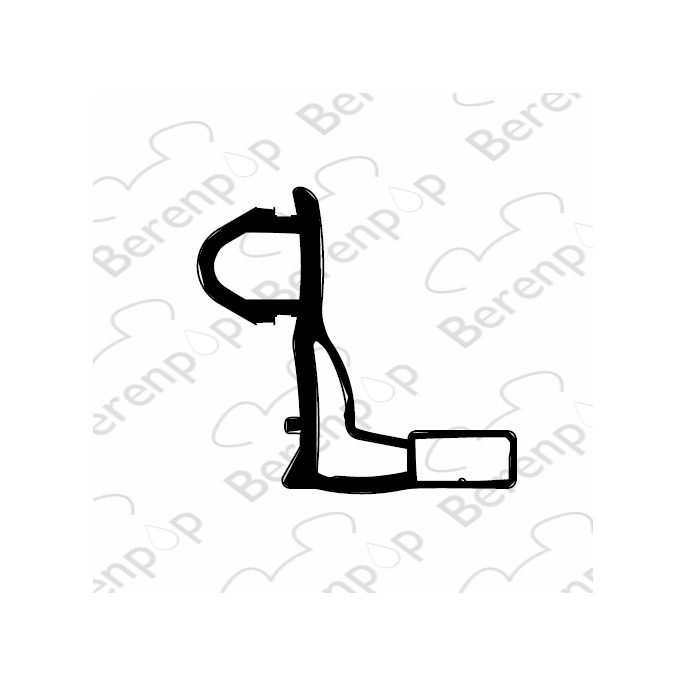 Inda Praia 1000 RBGV133097 Abschlussprofil für Drehtür mit Festelement für Nische, 195cm