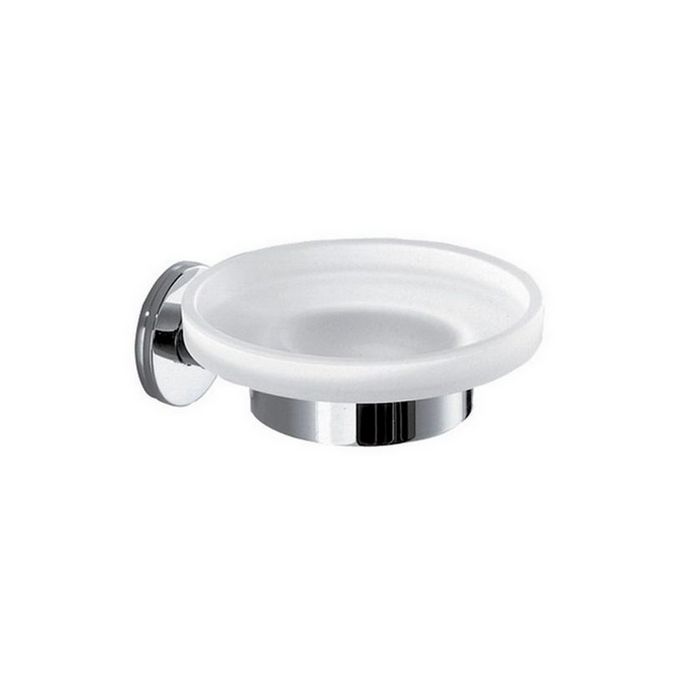 Inda Touch A46110CR21 soap holder satin glass/ chrome