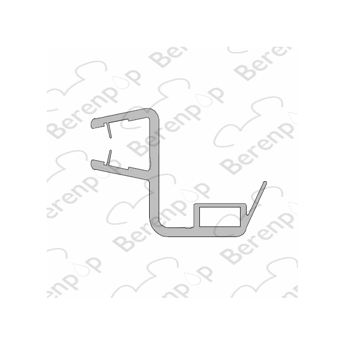 Inda Trendy 4400 RBGV13301100 Abschlussprofil für Drehtür mit festem Element, 195 cm