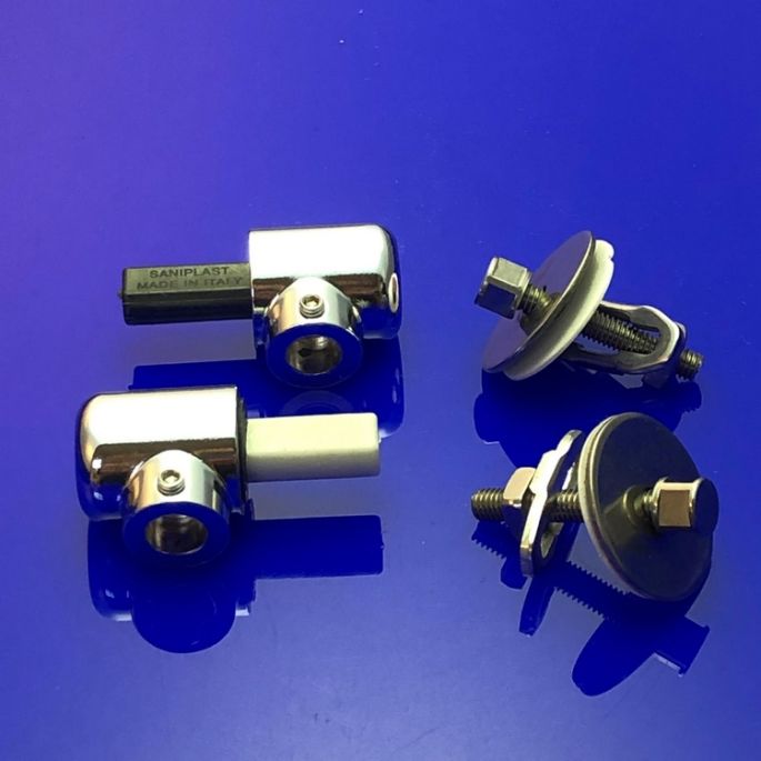 Keramag Virto 598159000 set of 2 hinges for toilet seat chrome
