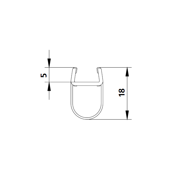 Kermi 6031695 Glasdichtung vertikal 200cm