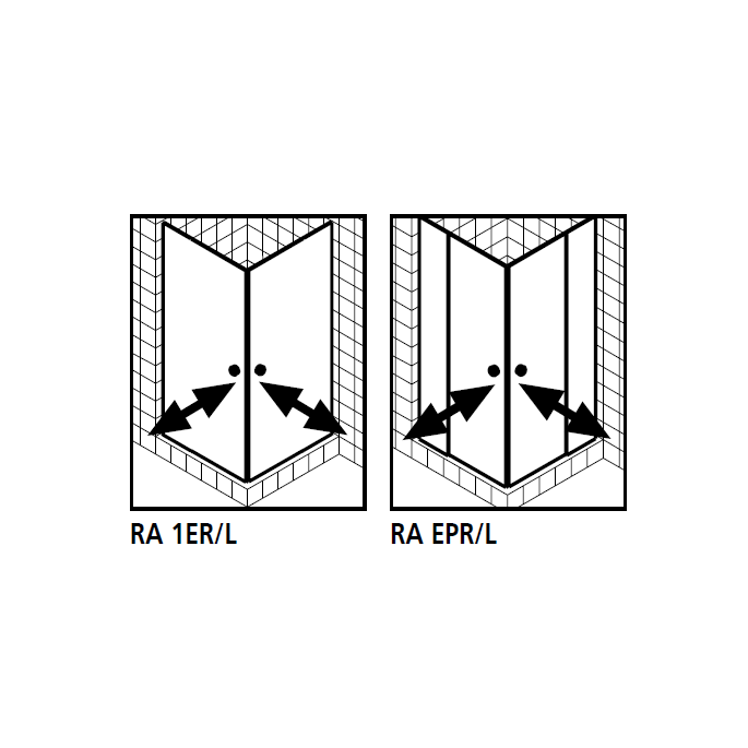 Kermi 2534058 Satz Spritzschutzelemente 2 x 98,5cm - 6mm