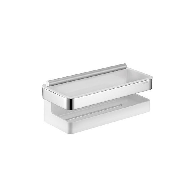 Keuco Moll 12759010000 shower basket with wiper chrome/ white