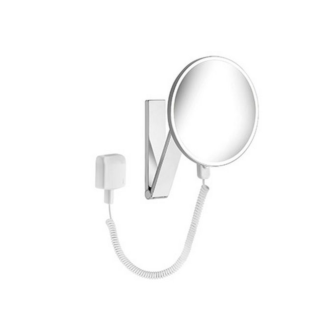 Keuco iLook_move 17612019001 Kosmetikspiegel 5x mit Beleuchtung (mit Stecker) chrom