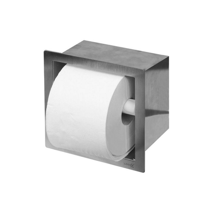 Looox Closed CL4 toiletrolhouder inbouw RVS