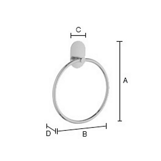 Smedbo Beslagsboden BK1028 Handtuchring Edelstahl poliert