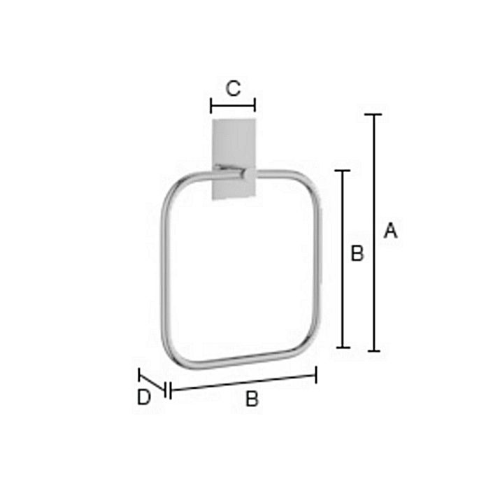 Smedbo Beslagsboden BK1038 towel ring polished stainless steel