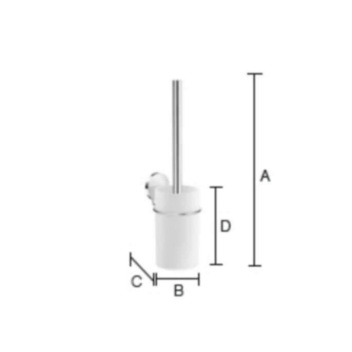 Smedbo Fittings BB333 toilet brush holder matte black stainless steel