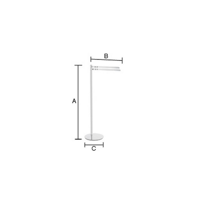 Smedbo Outline FK315 freestanding swivel towel holder 35.5cm chrome
