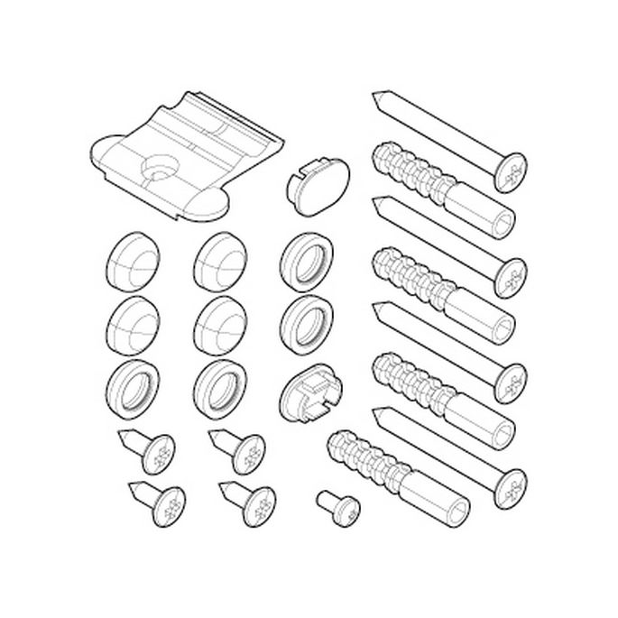 Novellini R01BJS01-68 mounting kit gray RAL 7046