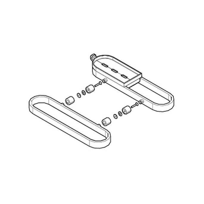 Novellini R90PKUHPB580-K Flaschen- und Schwammhalter 580mm für Duschkabine Chrom