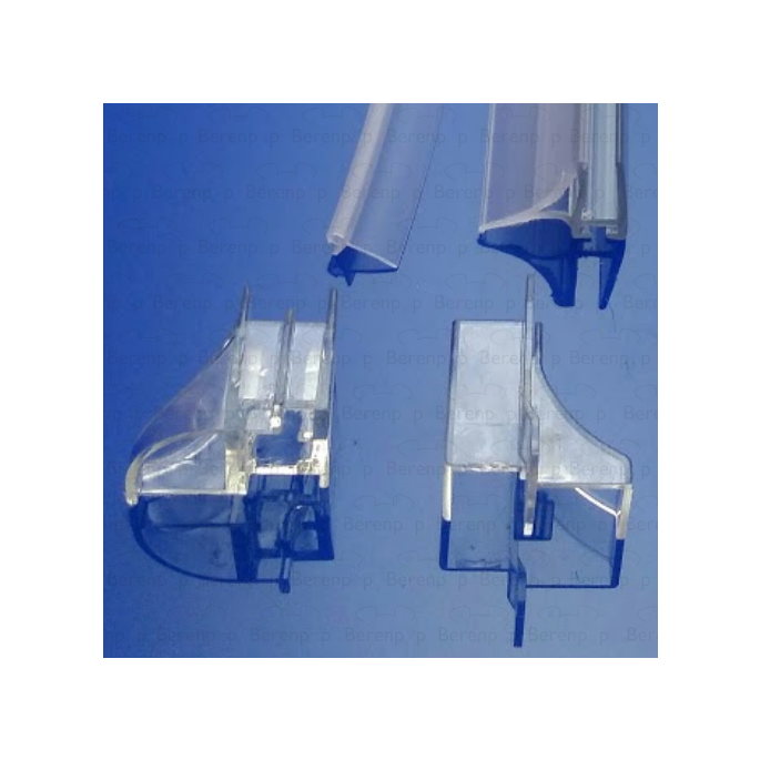 PDPlan Cristal CRP1088 drip strip including 2 corners for hinged door right