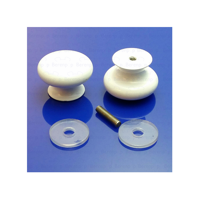 PDPlan Cristal knob handle round white *no longer available*