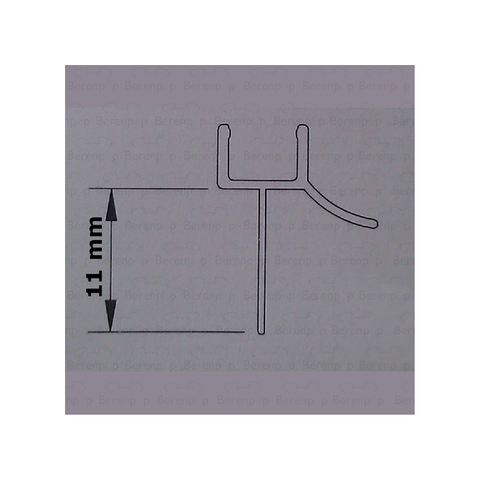 Provex 1235SA00F drainage strip 92cm, 11mm high, transparent, for glass thickness 6mm