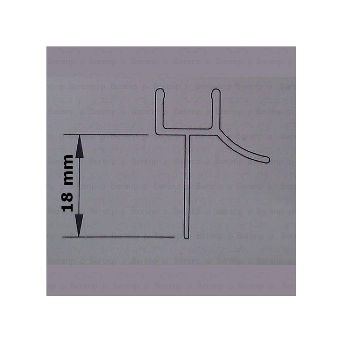 Provex 1245SA00F drainage strip 120cm, 18mm high, transparent, for glass thickness 6mm