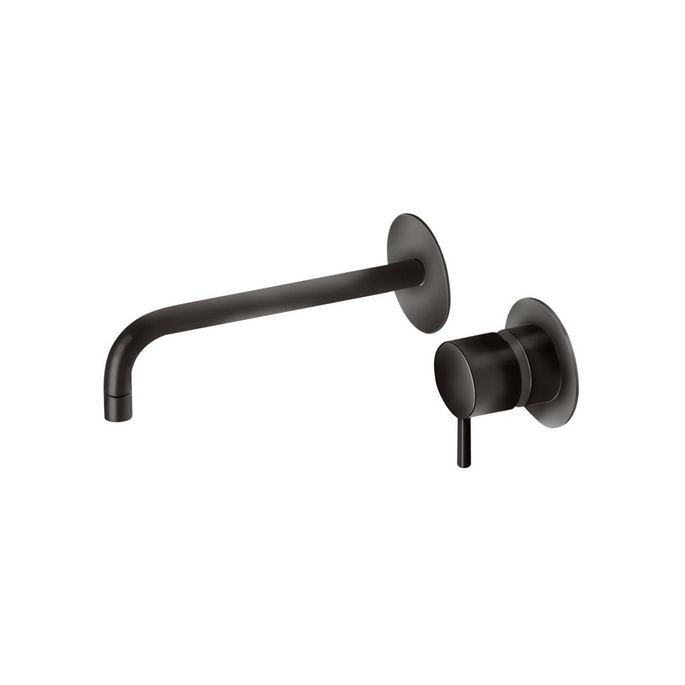 Pure Duero DU5404-ZW Waschbeckenarmatur 2-Loch komplett mit Einbauteile mattschwarz