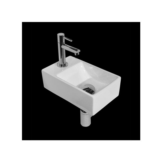 San4U 2500157 One Pack Wonder (left) fountain set white ceramic/ chrome