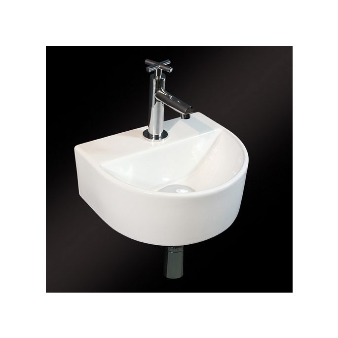 San4U 2504035 One Pack Moon fountain set white ceramic/ chrome