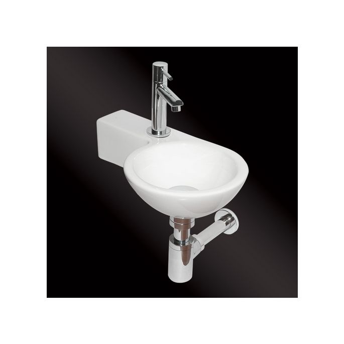 San4U 2516035 One Pack Step (links) fonteinset wit keramiek/ chroom