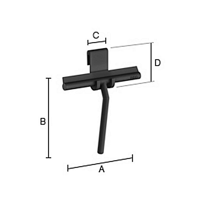 Smedbo Fittings BB1310 shower wiper with holder matte black