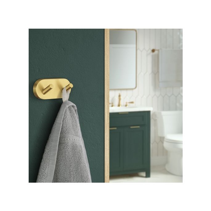 Smedbo Home HV356 doppelt Handtuchhak messing matt