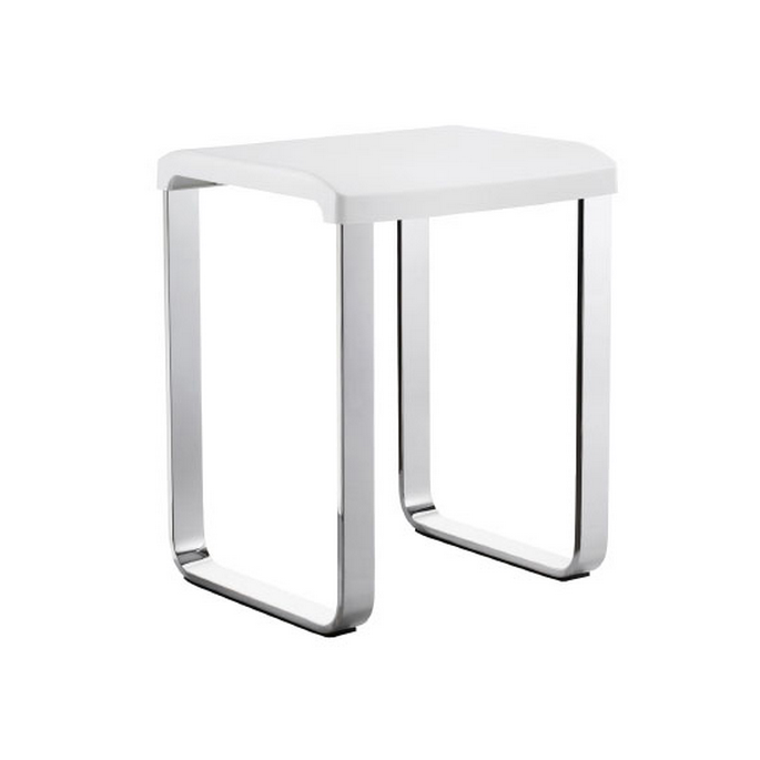 Smedbo Living Basic FK406 shower stool white with chrome