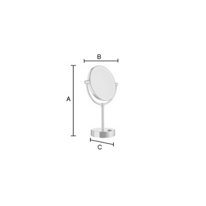 Smedbo Outline FK474E magnifying mirror 1x and 5x chrome