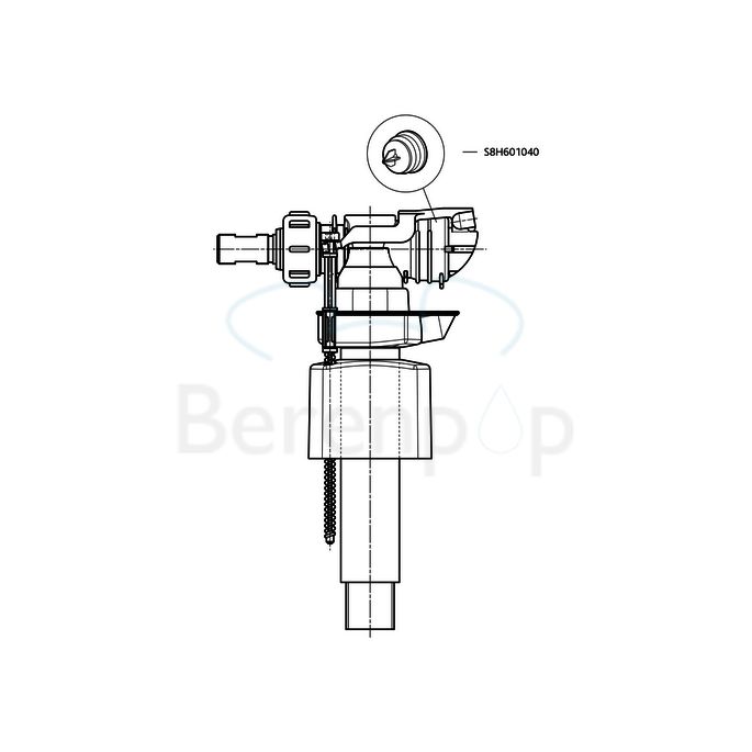 Sphinx S8H601070 vlotterkraan S6 *niet meer leverbaar*