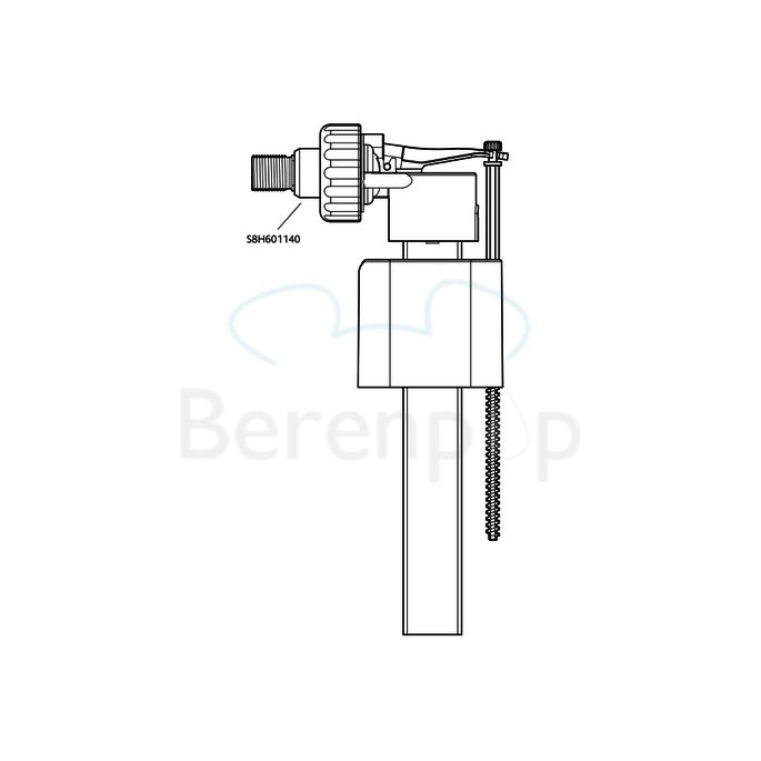 Sphinx S8H601130 vlotterkraan GB (Geberit Basic) *niet meer leverbaar*