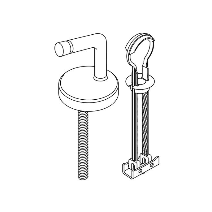 Pressalit UN4P999 2000-T 2-Objekt-Set fest Scharniere chrom
