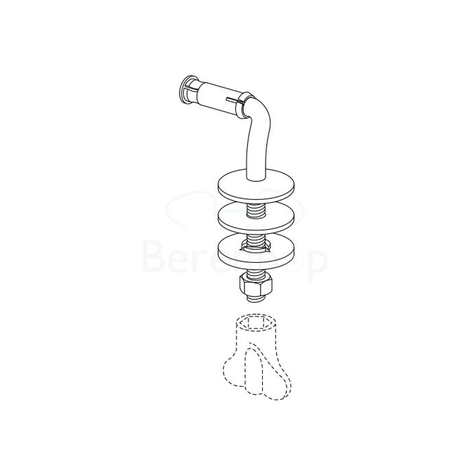 Villeroy en Boch Magnum 92204461 fest eingestellt Scharniere chrom