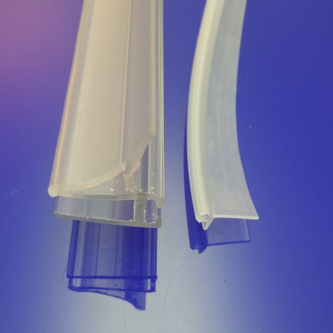 PDPlan Cristal C806 set of drip strips 51.6cm including 4 corners for quadrant shower 80x80cm