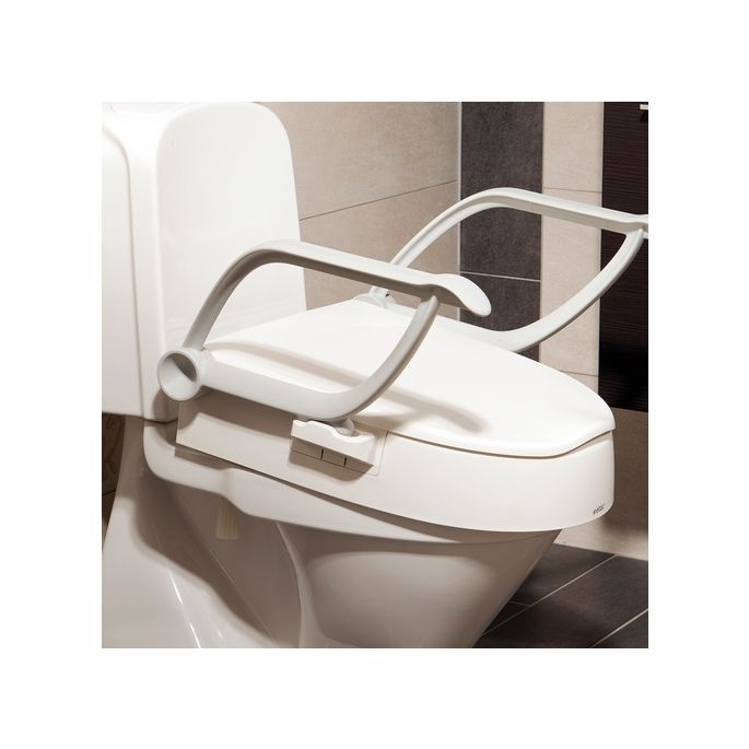 Etac Cloo 80301214 toilet riser with lid and armrests rise 6 and 10cm white