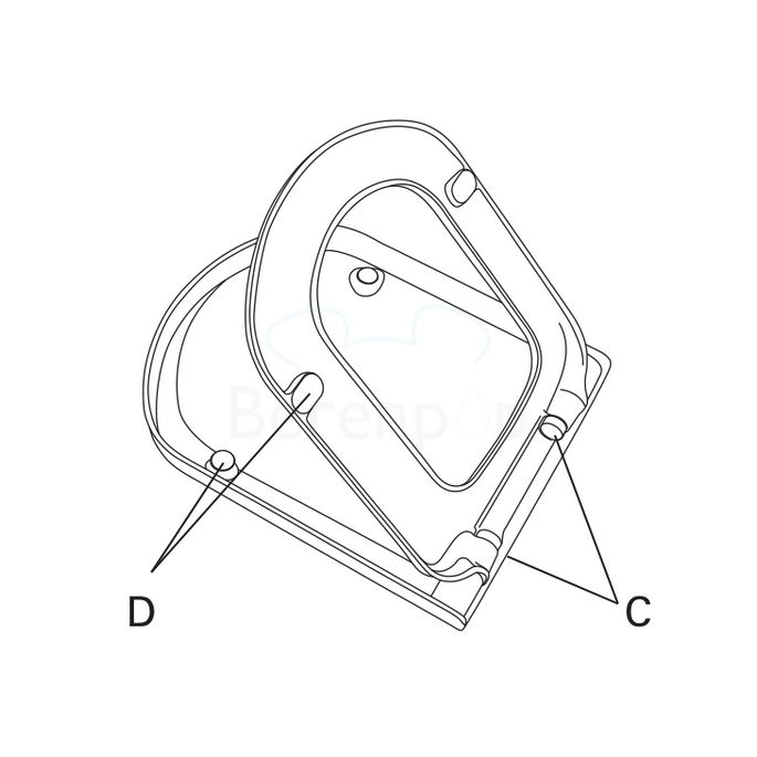 Villeroy en Boch Sentique 92205461 set verstellbar Scharniere chrom