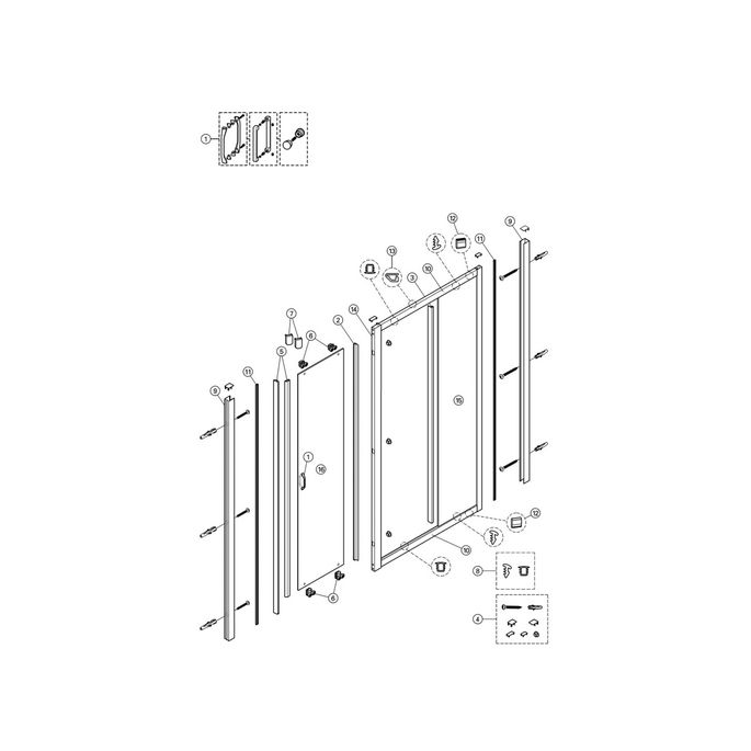 Huppe Alpha 2 - Classics 2 - X1 Flex, 068447 magneetstrippen, set